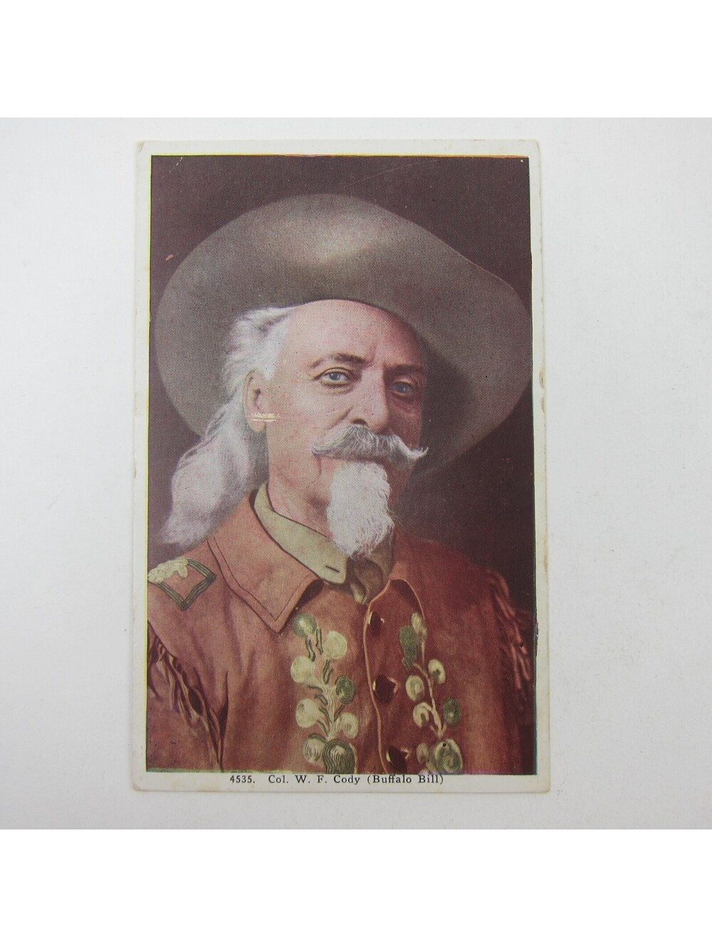 Postcard Buffalo Bill Colonel William Frederick Cody Portrait Antique Unposted